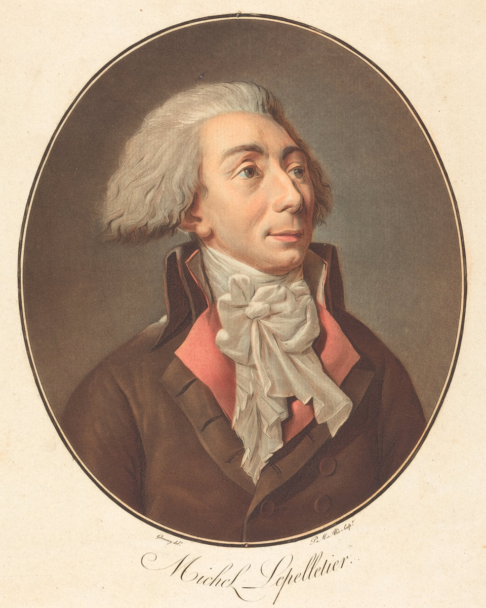 Michel Lepelletier by Pierre-Michel Alix after Jean-François Garnerey (French, 1762 - 1817), 16X12"(A3)Poster Print