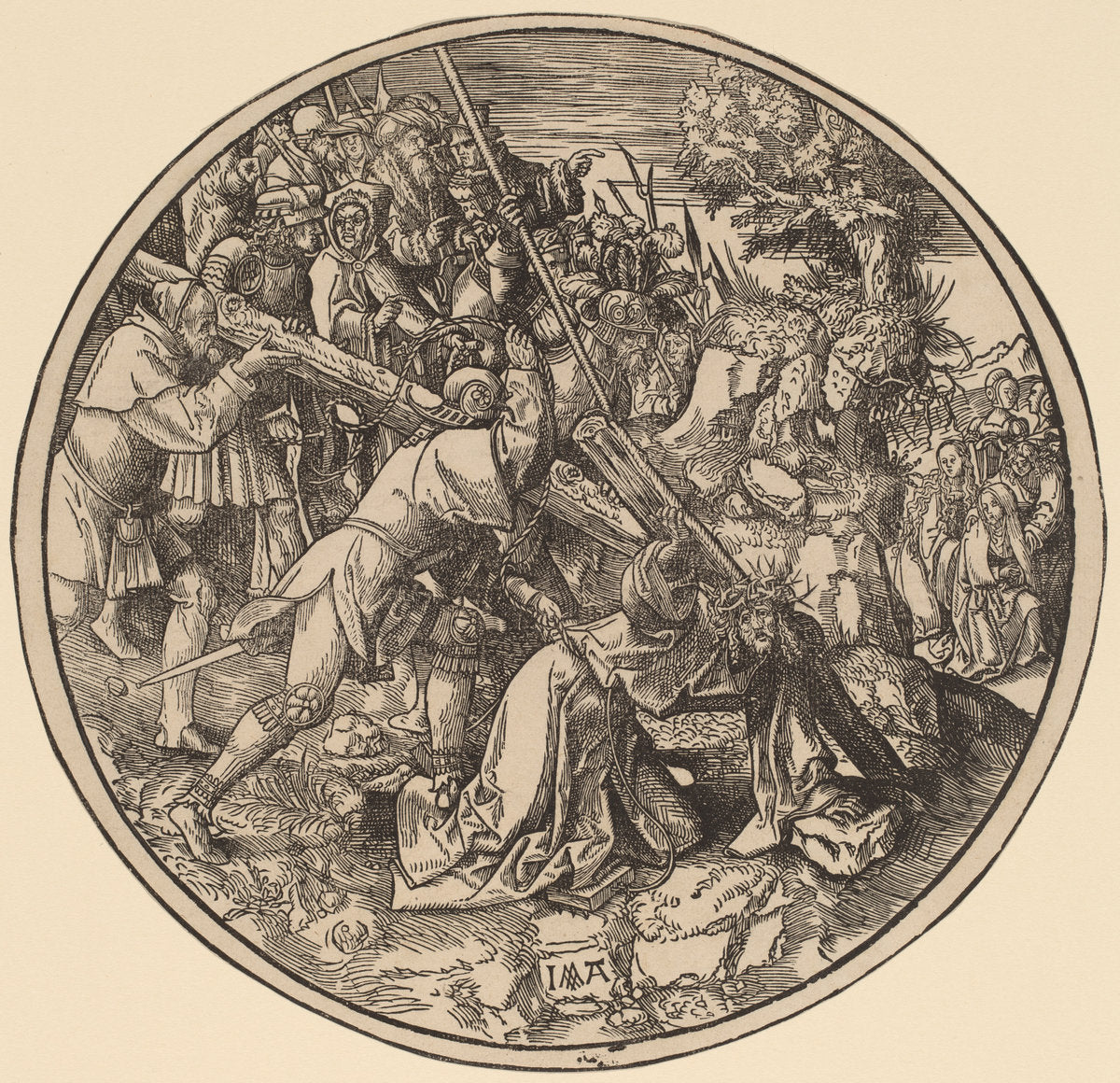 Christ Carrying the Cross by Jacob Cornelisz van Oostsanen (Netherlandish, 1470 or before - 1533), 16X12"(A3)Poster Print