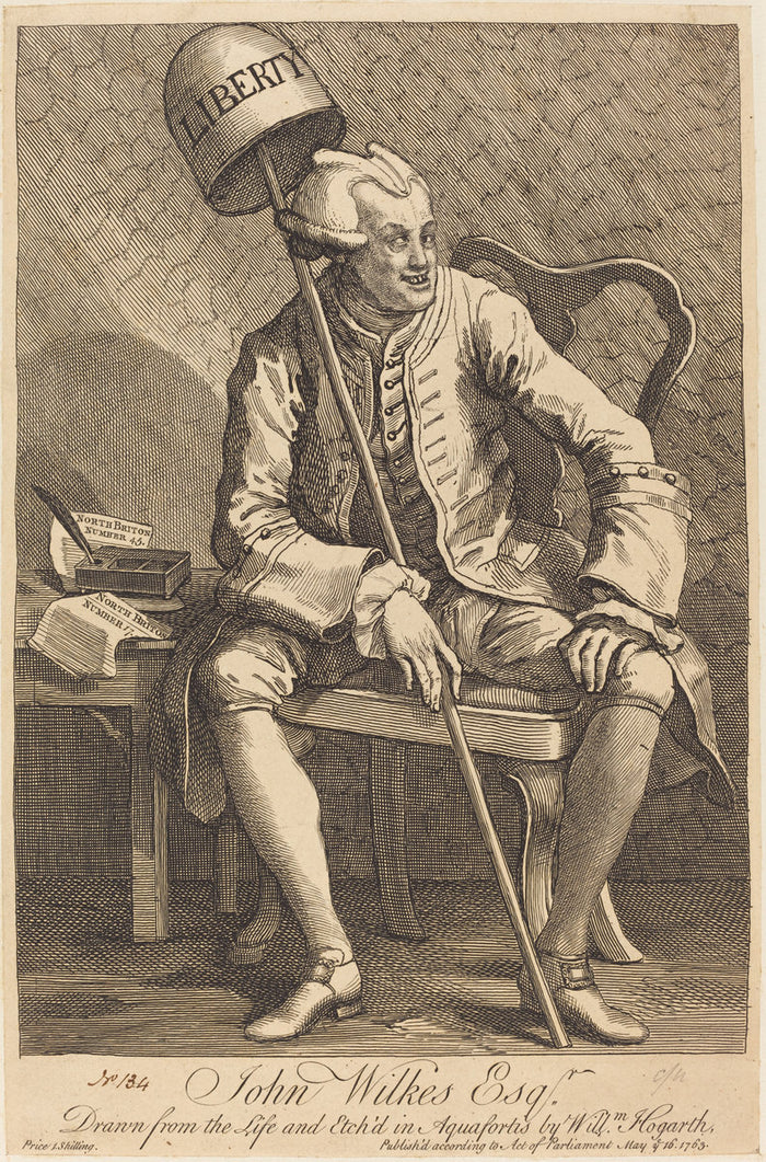 John Wilkes Esq. by William Hogarth (English, 1697 - 1764), 16X12