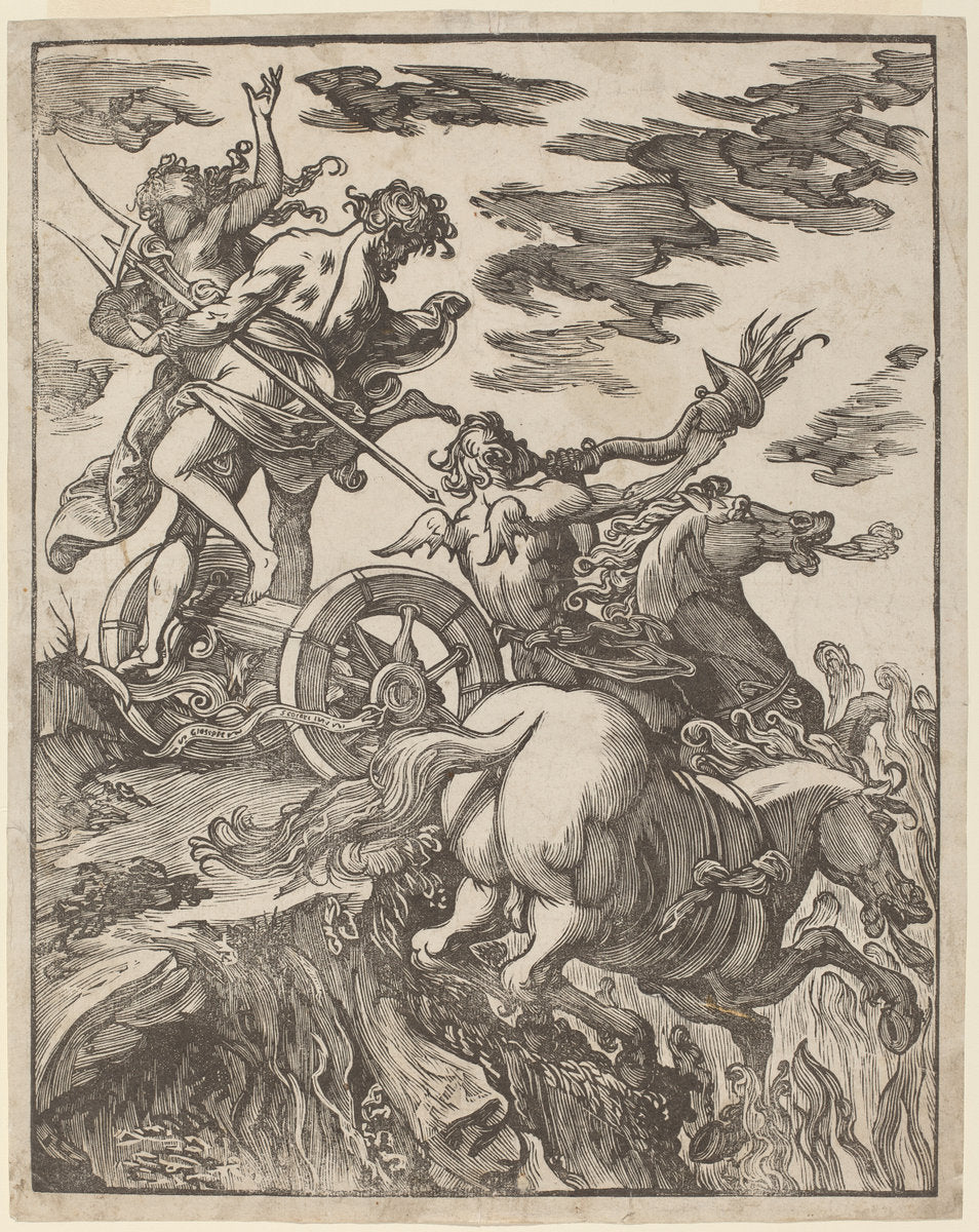 The Rape of Proserpina by Giuseppe Scolari (Venetian, active c. 1580 - active 1607), 16X12"(A3)Poster Print