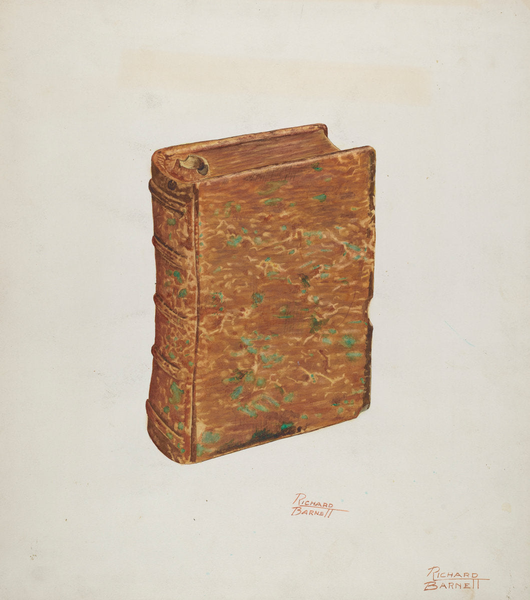 Book Flask by Richard Barnett (American, active c. 1935), 16X12"(A3)Poster Print