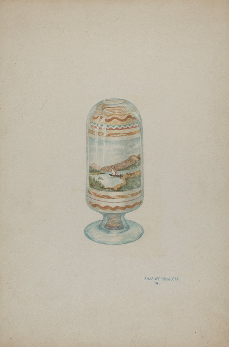Sand Picture by Paul Poffinbarger (American, active c. 1935), 16X12"(A3)Poster Print