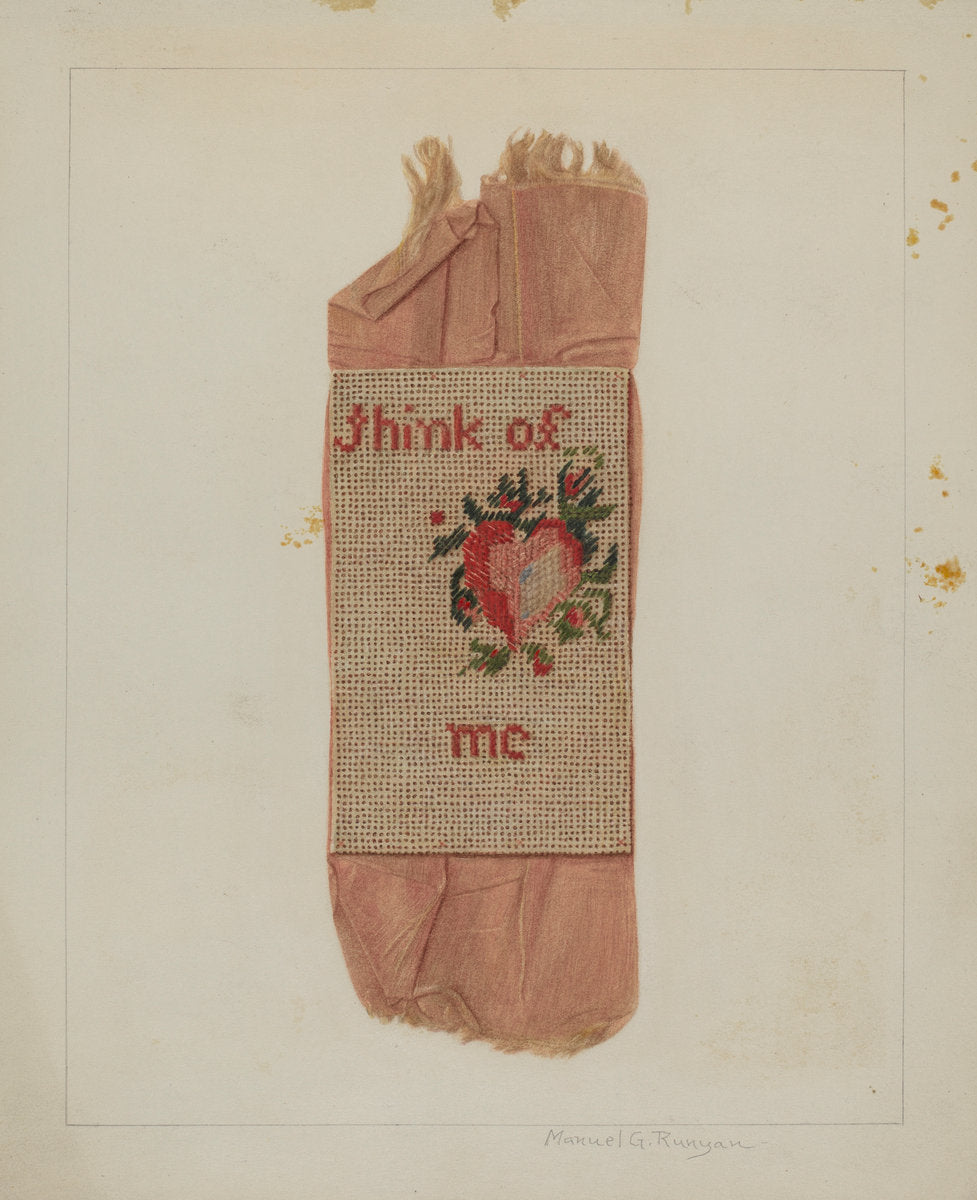 Bookmark (Valentine) by Manuel G. Runyan (American, active c. 1935), 16X12"(A3)Poster Print