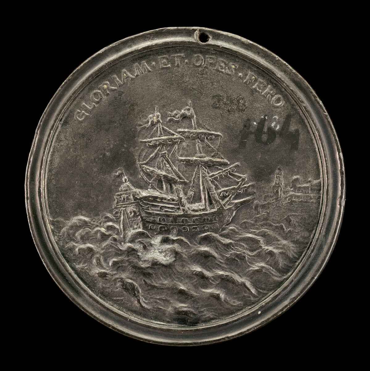 Ship and Fortified City [reverse] by Antonio Francesco Selvi (Florentine, 1679 - 1753), 16X12"(A3)Poster Print