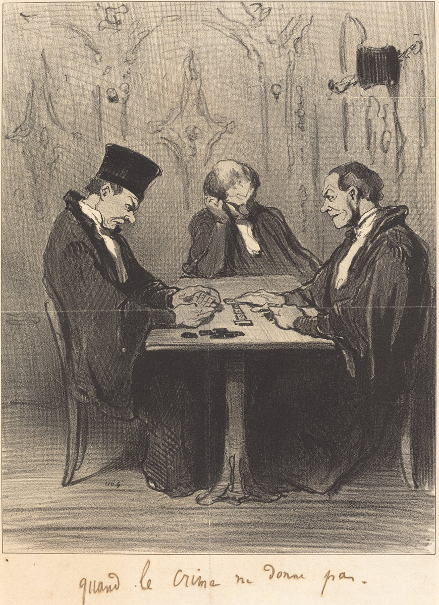 Quand le crime ne donne pas by Honoré Daumier (French, 1808 - 1879), 16X12"(A3)Poster Print