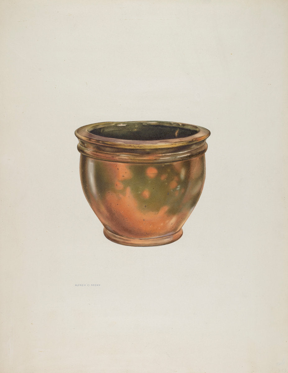 Galena Pottery (Bowl) by Alfred Koehn (American, active c. 1935), 16X12"(A3)Poster Print