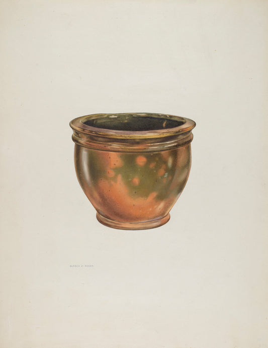 Galena Pottery (Bowl) by Alfred Koehn (American, active c. 1935), 16X12"(A3)Poster Print