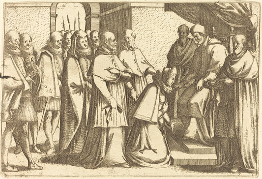 Papal Audience by Jacques Callot (French, 1592 - 1635), 16X12"(A3)Poster Print