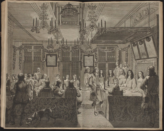 Relation en Forme de Journal du Voyage et Sejour que le Serenissime et Tres-Puissant Prince Charles II Roy De La Grand Bretagne by Sir William Lower (author) and Cornelis van Dalen I et al. (British, c. 1600 - 1662), 16X12"(A3)Poster Print