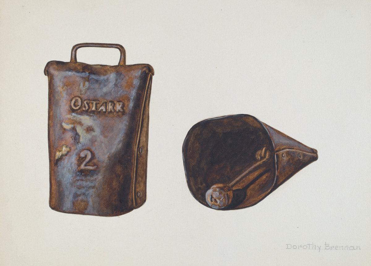 Cow Bell by Dorothy Brennan (American, active c. 1935), 16X12"(A3)Poster Print
