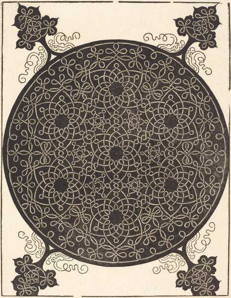 The Sixth Knot  (combining seven small systems of knots with black centers) by Albrecht Dürer (German, 1471 - 1528), 16X12"(A3)Poster Print