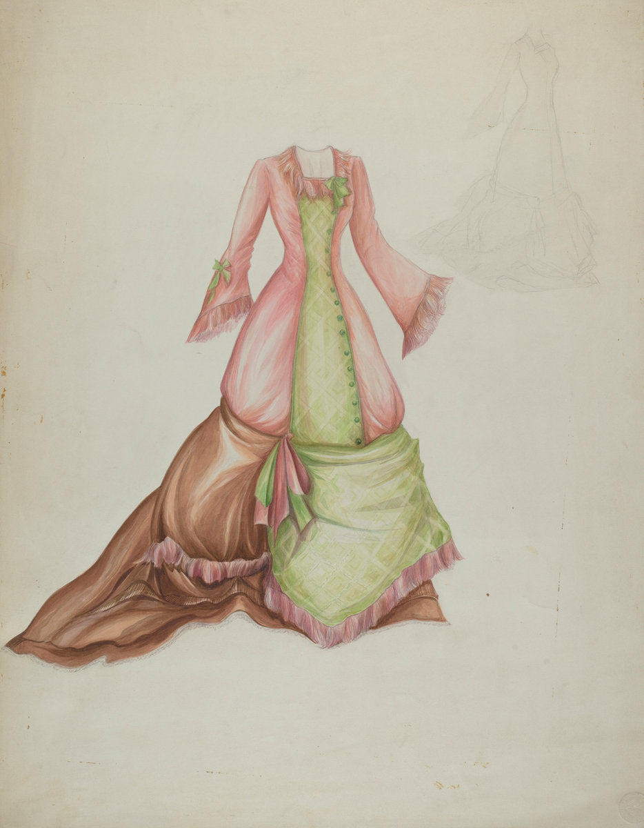 Dress by Marie Alain (American, active c. 1935), 16X12"(A3)Poster Print