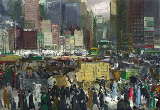 New York by George Bellows (American, 1882 - 1925), 16X12"(A3)Poster Print