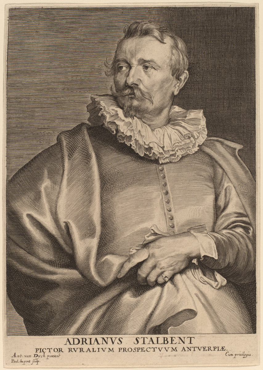Adriaen van Stalbemt by Paulus Pontius after Sir Anthony van Dyck (Flemish, 1603 - 1658), 16X12"(A3)Poster Print