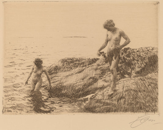 Seaward Skerries by Anders Zorn (Swedish, 1860 - 1920), 16X12"(A3)Poster Print