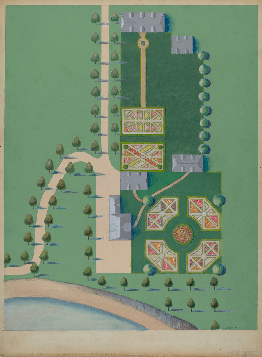 I. Tiebout Estate by Meyer Goldbaum (American, active c. 1935), 16X12"(A3)Poster Print