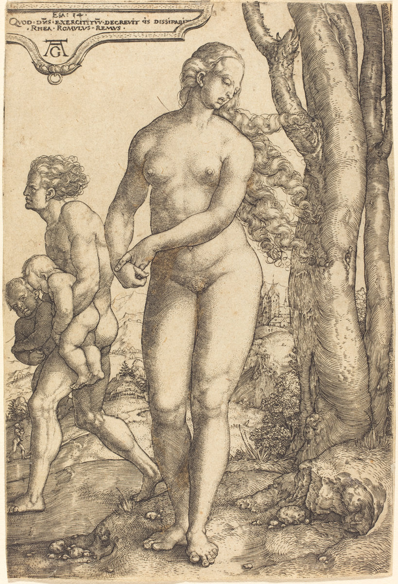 Rhea Silvia by Heinrich Aldegrever (German, 1502 - 1555/1561), 16X12"(A3)Poster Print