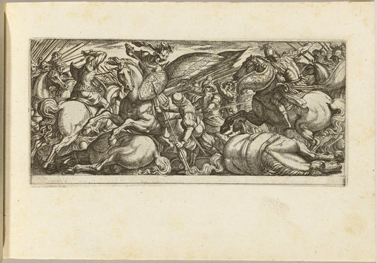 Battle between Cavalry and Infantry by Antonio Tempesta (Florentine, 1555 - 1630), 16X12"(A3)Poster Print