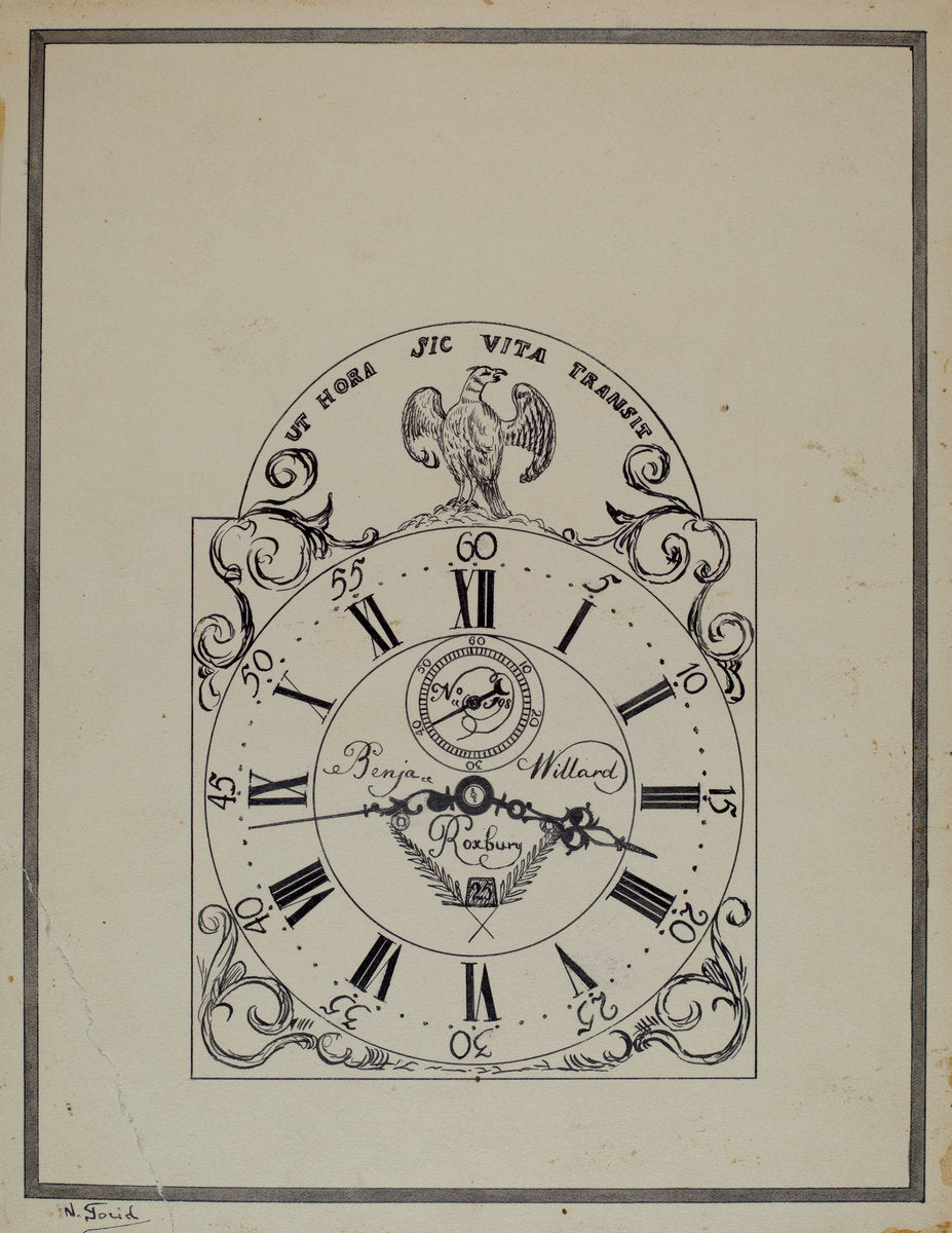 Clock by Nicholas Gorid (American, active c. 1935), 16X12"(A3)Poster Print