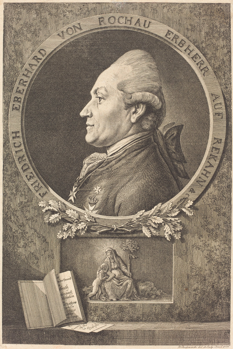 F.E. von Rochow by Daniel Nikolaus Chodowiecki (German, 1726 - 1801), 16X12"(A3)Poster Print