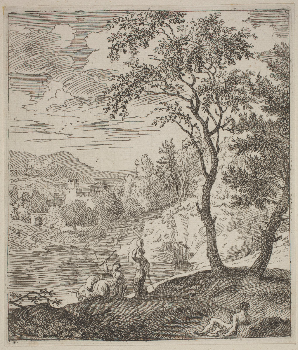 Landscapes in the Manner of Poussin by Joachim Franz Beich (German, 1665 - 1748), 16X12"(A3)Poster Print