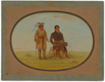 Mohigan Chief and a Missionary by George Catlin (American, 1796 - 1872), 16X12"(A3)Poster Print