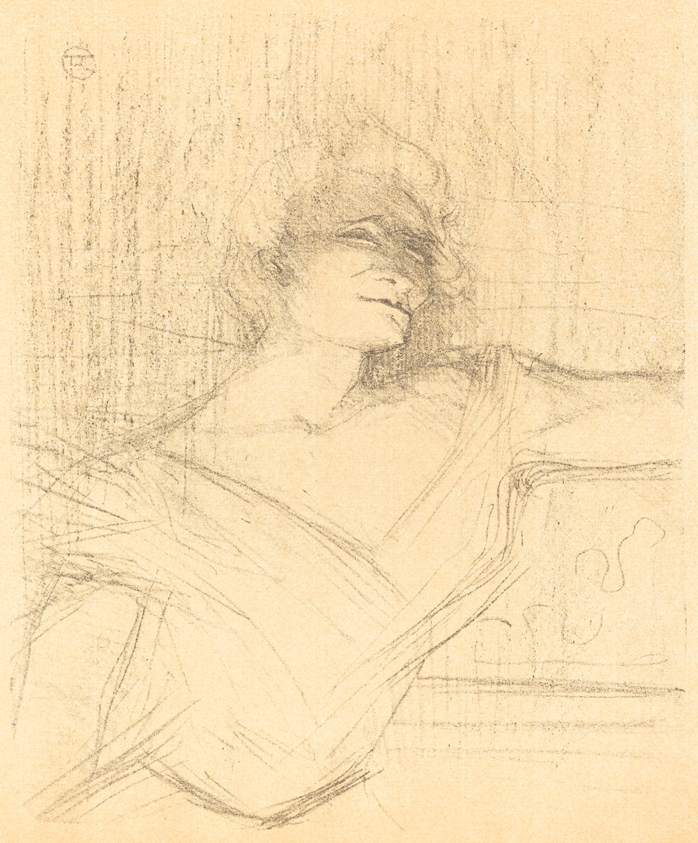 In "La glu" (Dans "La glu") by Henri de Toulouse-Lautrec (French, 1864 - 1901), 16X12"(A3)Poster Print