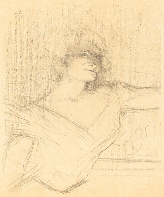 In "La glu" (Dans "La glu") by Henri de Toulouse-Lautrec (French, 1864 - 1901), 16X12"(A3)Poster Print