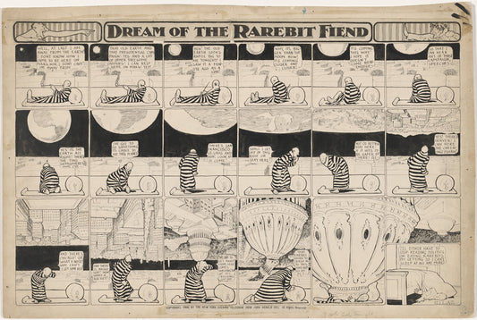 Dream of the Rarebit Fiend: Here Comes Washington by Winsor McCay (American, 1869(?) - 1934), 16X12"(A3)Poster Print
