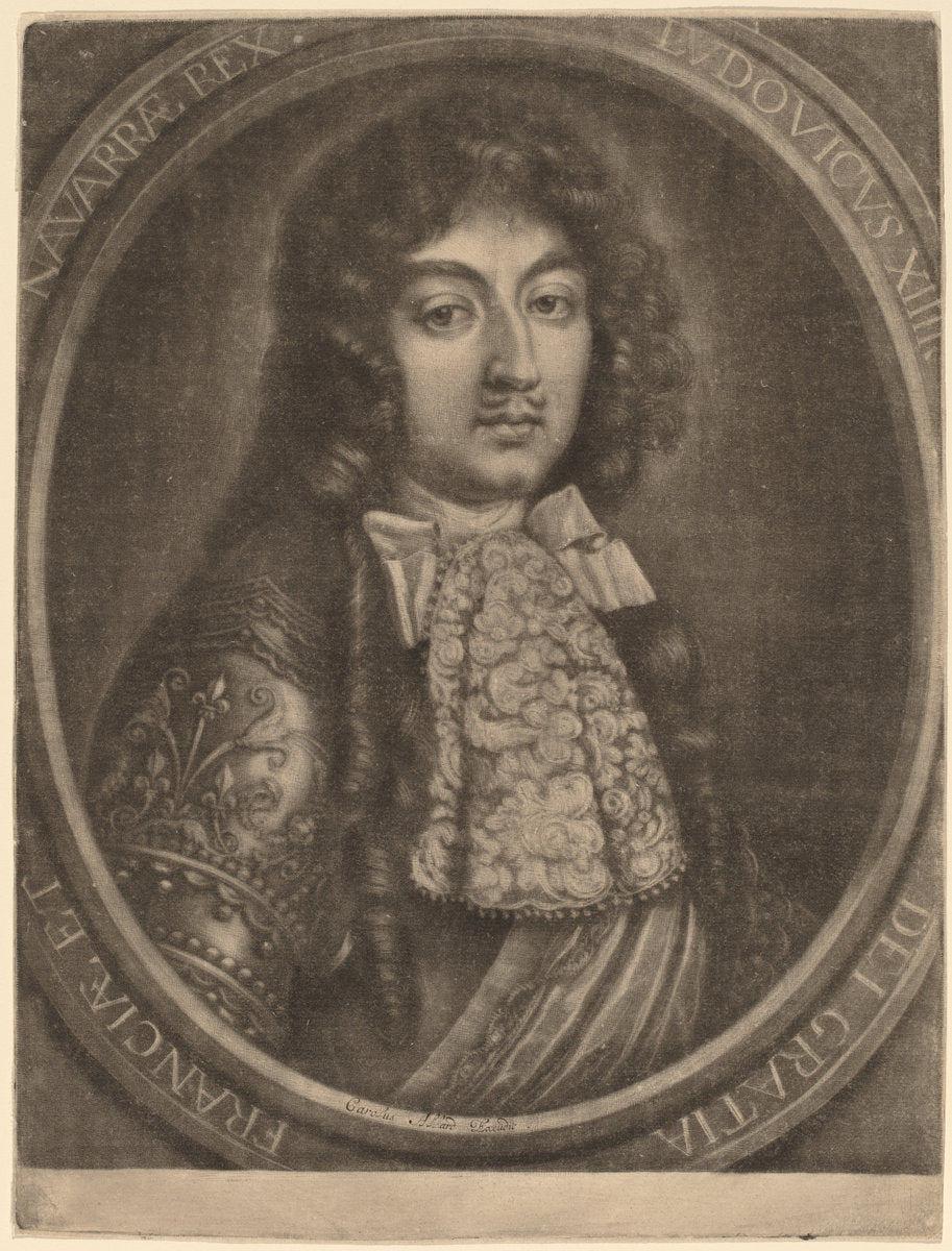Louis XIV by Possibly Carel Allard (Netherlandish, 1648 - 1709), 16X12"(A3)Poster Print
