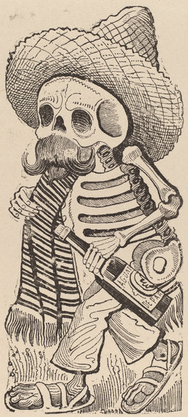 Calavera Maderista by José Guadalupe Posada (Mexican, 1851 - 1913), 16X12"(A3)Poster Print