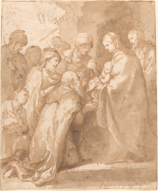 The Adoration of the Magi by Bartolomé Esteban Murillo (Spanish, 1617 - 1682), 16X12"(A3)Poster Print