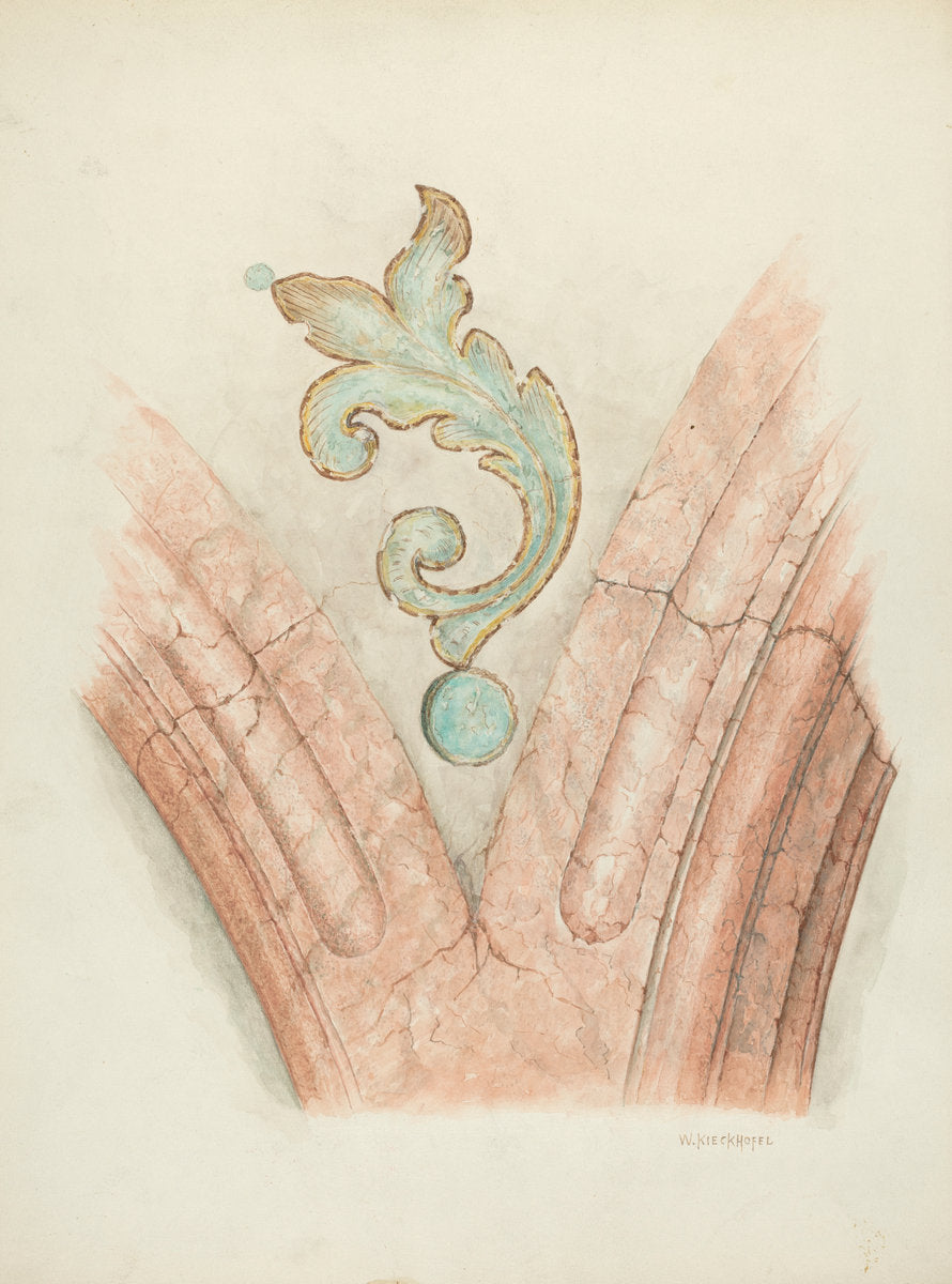 Ceiling Decoration by William Kieckhofel (American, active c. 1935), 16X12"(A3)Poster Print