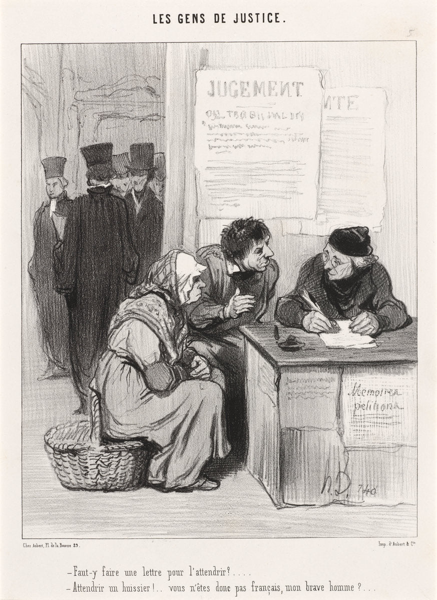 Faut-y faire une lettre pour l'attendrir? by Honoré Daumier (French, 1808 - 1879), 16X12"(A3)Poster Print