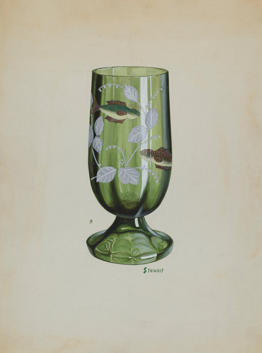 Green Glass by Robert Stewart (American, active c. 1935), 16X12"(A3)Poster Print