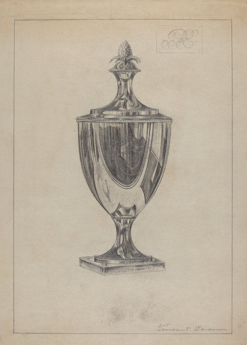 Silver Sugar Urn by Vincent Carano (American, active c. 1935), 16X12"(A3)Poster Print