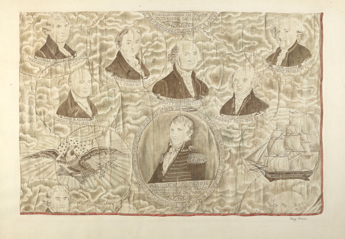 Printed Textile by Mary Berner (American, active c. 1935), 16X12"(A3)Poster Print