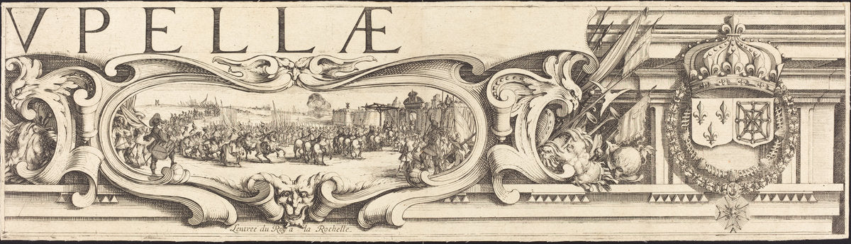 The Siege of La Rochelle [plate 3 of 16;  set comprises 1952.8.97-112] by Jacques Callot and Abraham Bosse (French, 1602 - 1676), 16X12"(A3)Poster Print