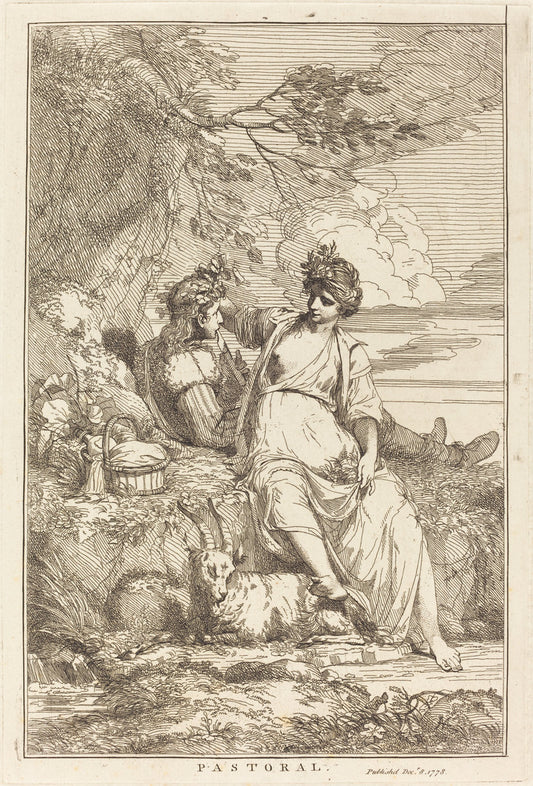 Pastoral by John Hamilton Mortimer (British, 1740 - 1779), 16X12"(A3)Poster Print