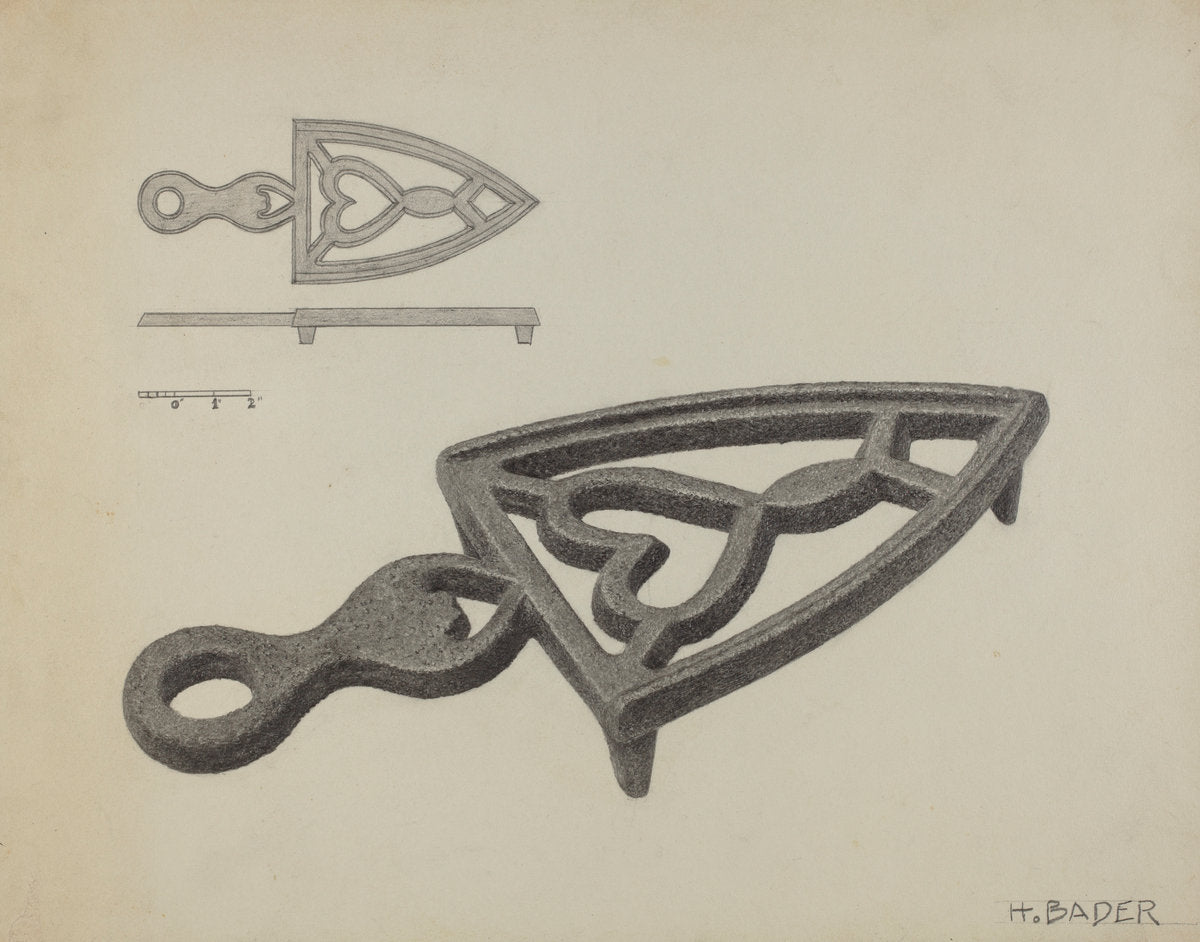 German Flat-iron Holder by Herman Bader (American, active c. 1935), 16X12"(A3)Poster Print