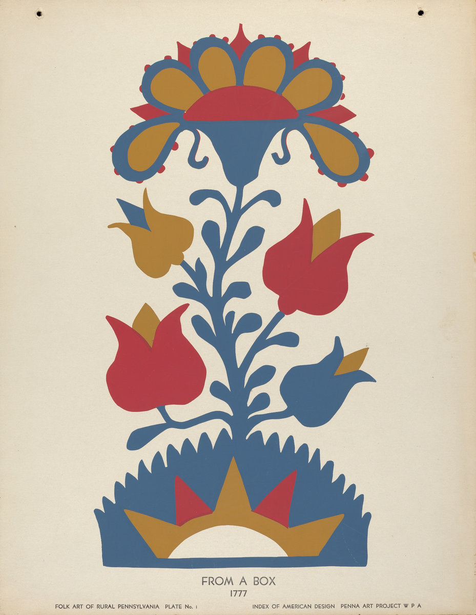 c. 1939 by American 20th Century (Plate 1: From Portfolio "Folk Art of Rural Pennsylvania"), 16X12"(A3)Poster Print