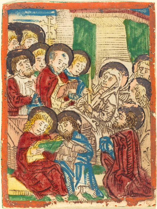 1480/1490 by German 15th Century (The Death of the Virgin), 16X12"(A3)Poster Print