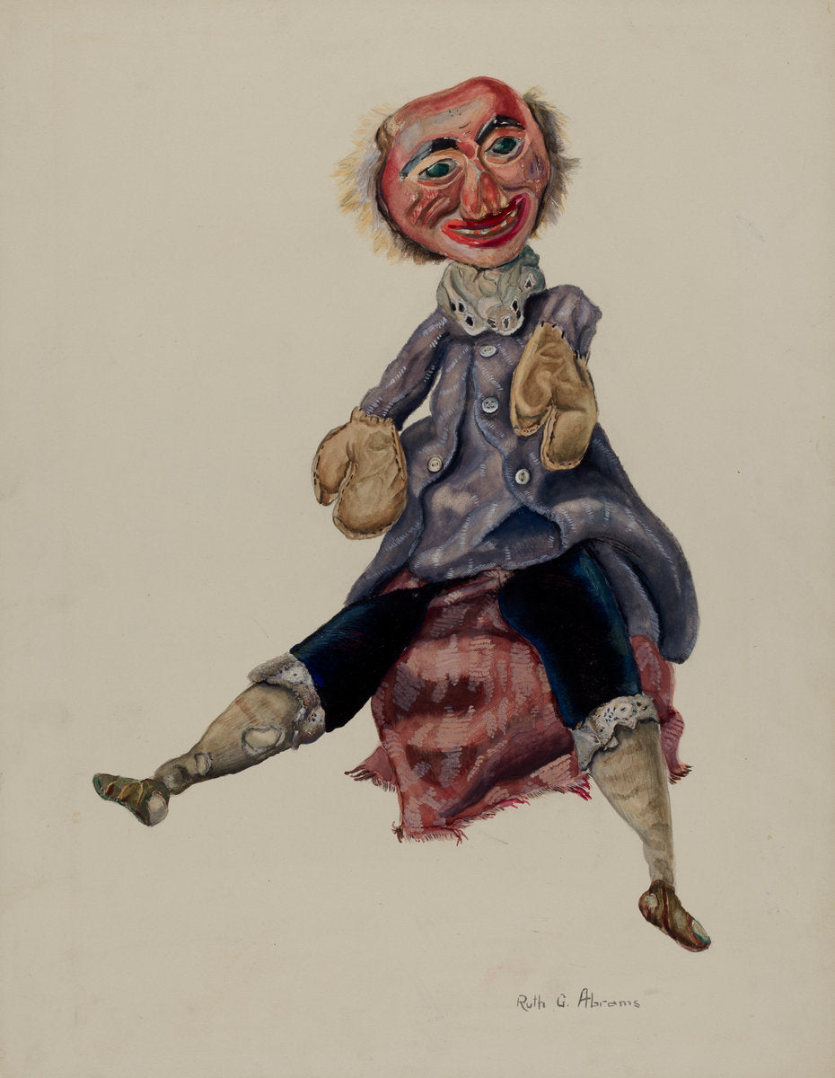 Punch Boxer with Blue Coat by Ruth Abrams (American, active c. 1935), 16X12"(A3)Poster Print