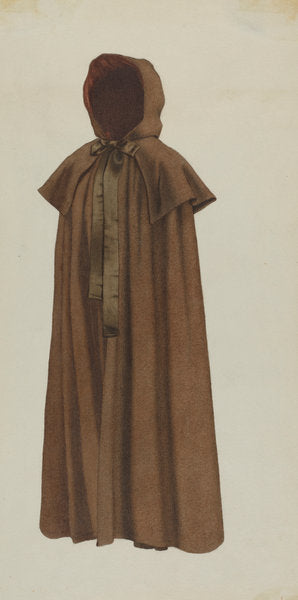 Shaker Woman's Cloak by Ingrid Selmer-Larsen (American, 1913 - 2005), 16X12"(A3)Poster Print