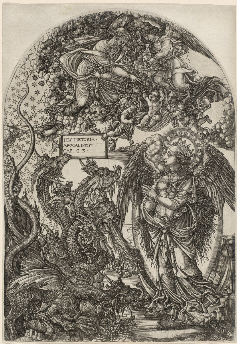 The Woman Clothed with the Sun by Jean Duvet (French, 1485 - c. 1570), 16X12"(A3)Poster Print