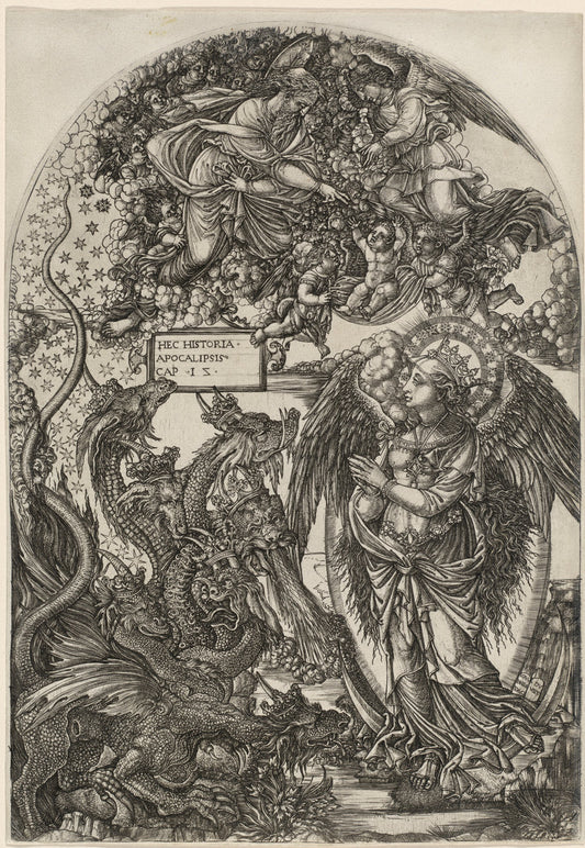 The Woman Clothed with the Sun by Jean Duvet (French, 1485 - c. 1570), 16X12"(A3)Poster Print