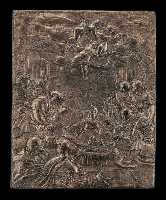 The Adoration of the Shepherds by Paulus van Vianen I (Dutch, c. 1570 - 1613/1614), 16X12"(A3)Poster Print