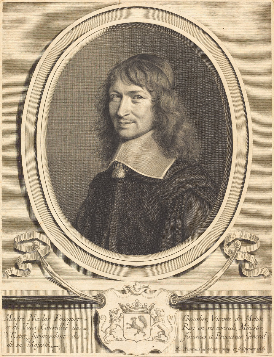 Nicolas Fouquet by Robert Nanteuil (French, 1623 - 1678), 16X12"(A3)Poster Print