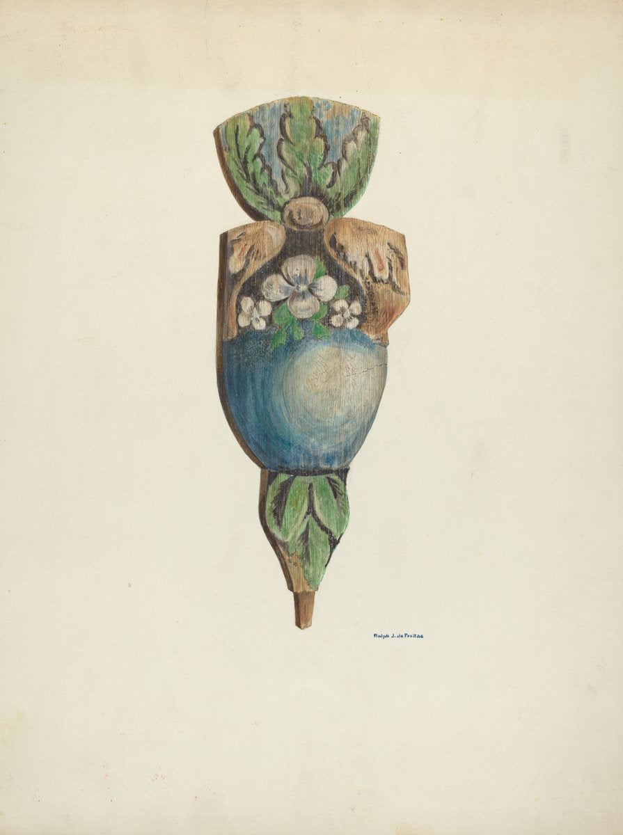Finial, from Reredos by R.J. De Freitas (American, active c. 1935), 16X12"(A3)Poster Print