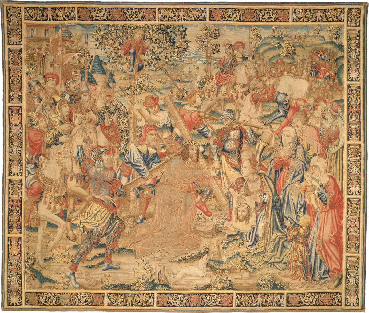 1530/1550 by Flemish 16th Century (The Procession to Calvary), 16X12"(A3)Poster Print